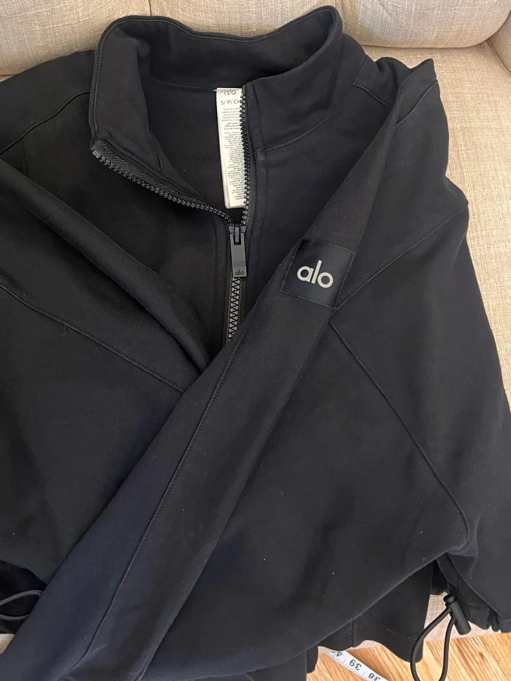 Alo On Point Cropped Moto Jacket Black Small Great Condition!